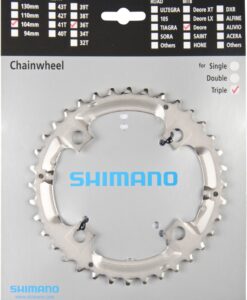 LÁNCKERÉK SHIMANO DEORE FCM532 EZÜST 36 FOGSZÁM 4 csavaros