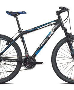KERÉKPÁR TORPADO T590 STORM  FEKETE-KÉK-SÁRGA  VÁZ: 38cm VAGY  46cm21 SEBESSÉGES ELSŐ TÁRCSAFÉK  (21T)