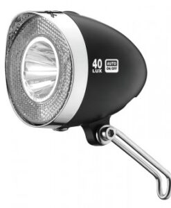 Lámpa agydin.elso, Retro LED, fekete, 40 LUX, kapcsoló, szenzor, állófény