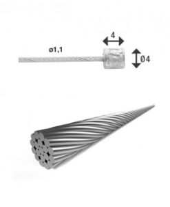 Bowden váltó rozsdam.19 szálas1,1x3000(4000)mm 4x4-es niplivel SH-X16