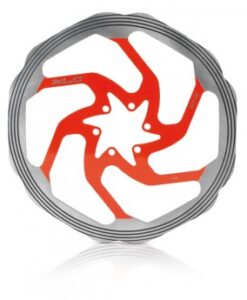 Féktárcsa piros-ezüst CNC 160 mm 124 g BR-X58