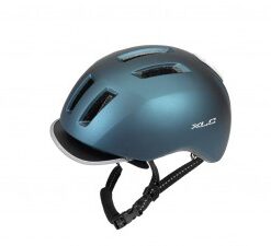 Fejvédo City 58-61 cm hts. vill.LED metálkék BH-C24