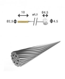 Bowden váltó 19 szálas1,1x2250mm 2 niplivel (2,5x10/4,5x4,5) SH-X18