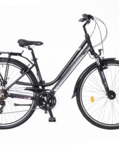 KERÉKPÁR NEUZER RAVENNA 100 NŐI  FEKETE-RÓZSASZÍN MATT 17" TREKING