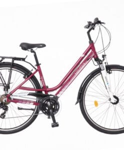 KERÉKPÁR NEUZER RAVENNA 100 Női TREKING  PADLIZSÁN -FEHÉR  17"