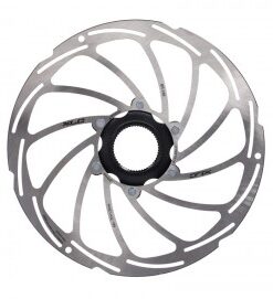 Féktárcsa ezüst 203/1,85mm, Centerlock, CNC alu/acél BR-X86