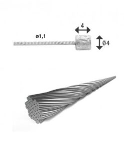 Bowden váltó rozsdam.dupl.sodrott(7x7/49)1,1x2250mm 4x4-es niplivel SH-X17