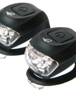 LÁMPA Villogó szilikon VELOTECH 2LED FEKETE szett