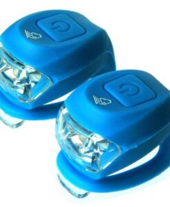 LÁMPA Villogó szilikon VELOTECH 2LED KÉK szett