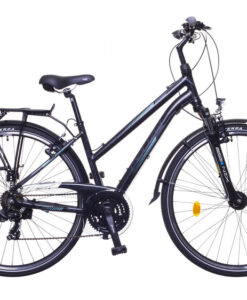 KERÉKPÁR NEUZER FIRENZE 100 NŐI FEKETE/SZÜRKE-TÜRKIZ  MATT 19" TREKING