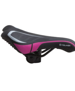 Nyereg 12"-14"-16" gyerek fekete pink csíkkal