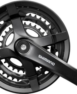 HAJTÓMŰ SHIMANO  FC-TY501 6/7/8 SEBESSÉG 28-38-48T, FOGSZÁM  175mm KAR FEKETE LÁNCVÉDŐVEL