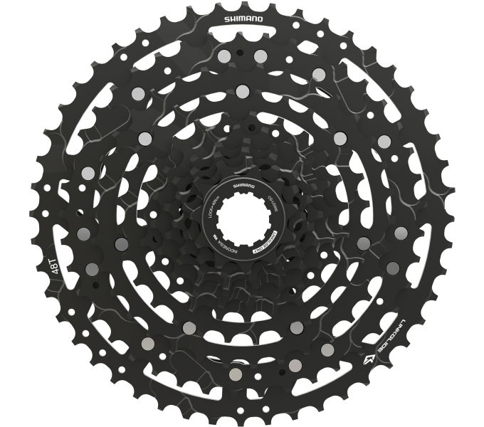 LÁNCKERÉKSOR SHIMANO CUES 10-ES 11-48F CS-LG300-10 Linkglide, acél, fekete