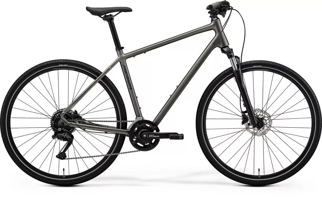 KERÉKPÁR MERIDA CROSSWAY 20 DISC FÉRFI  MÉRET: M ,51 cm, 20" SELYEM SZÜRKE-FEKETE KERÉKMÉRET:  28"