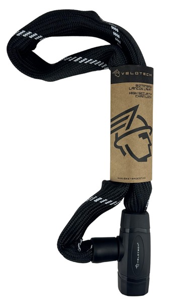 KERÉKPÁR ZÁR Velotech láncos lakat 8x900 mm fiber